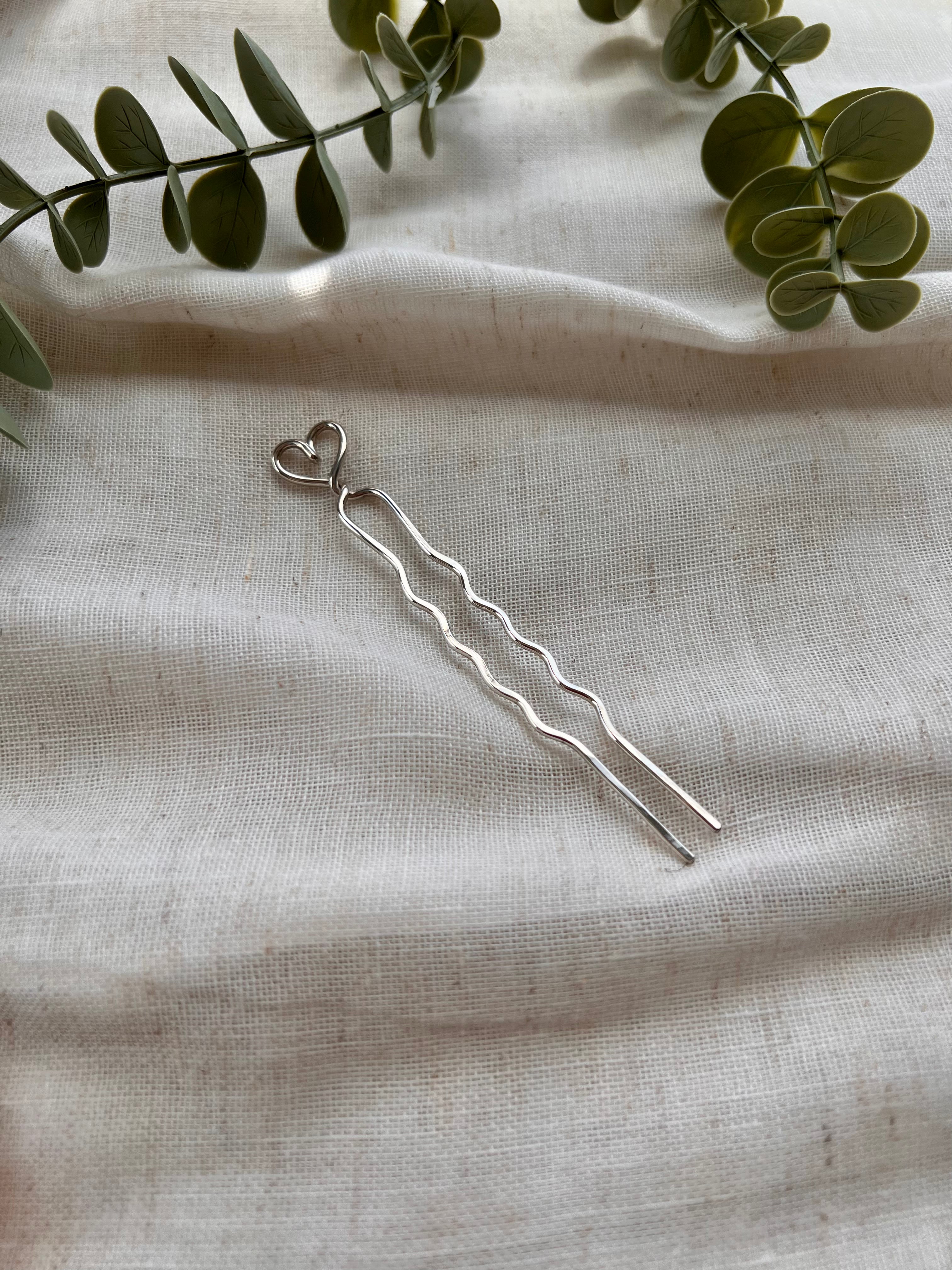 Heart (Long) - Mini Silver