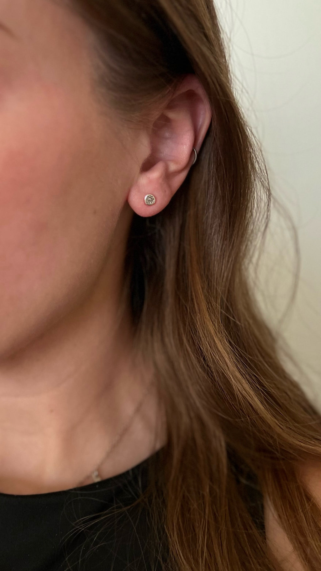 Stamped Flower Studs
