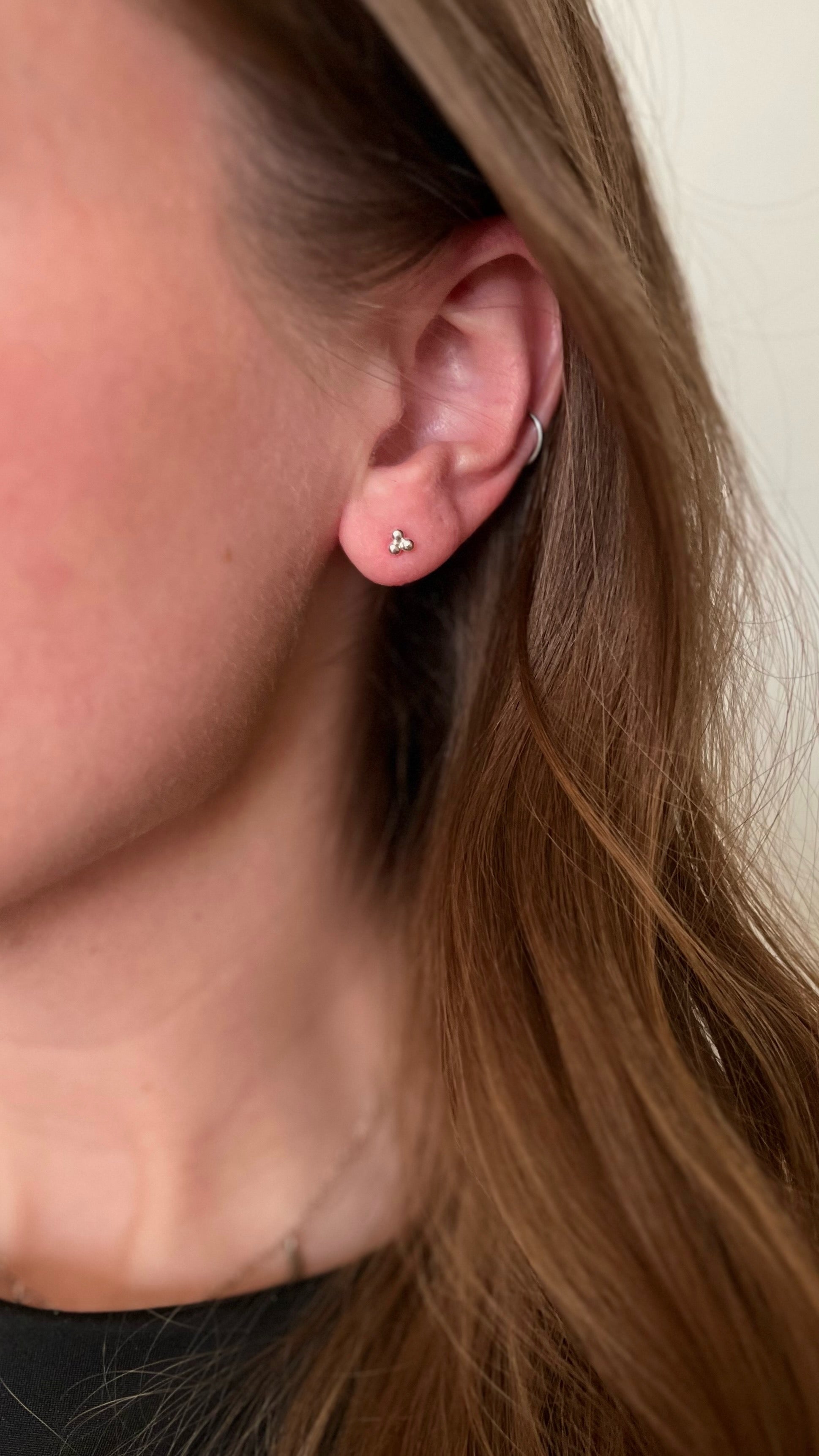 Small 3 Dot Studs