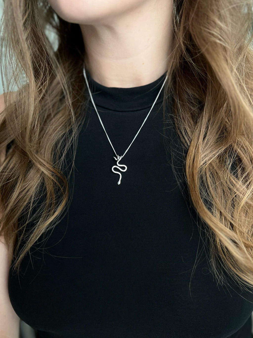 Snake Necklace - Hammered