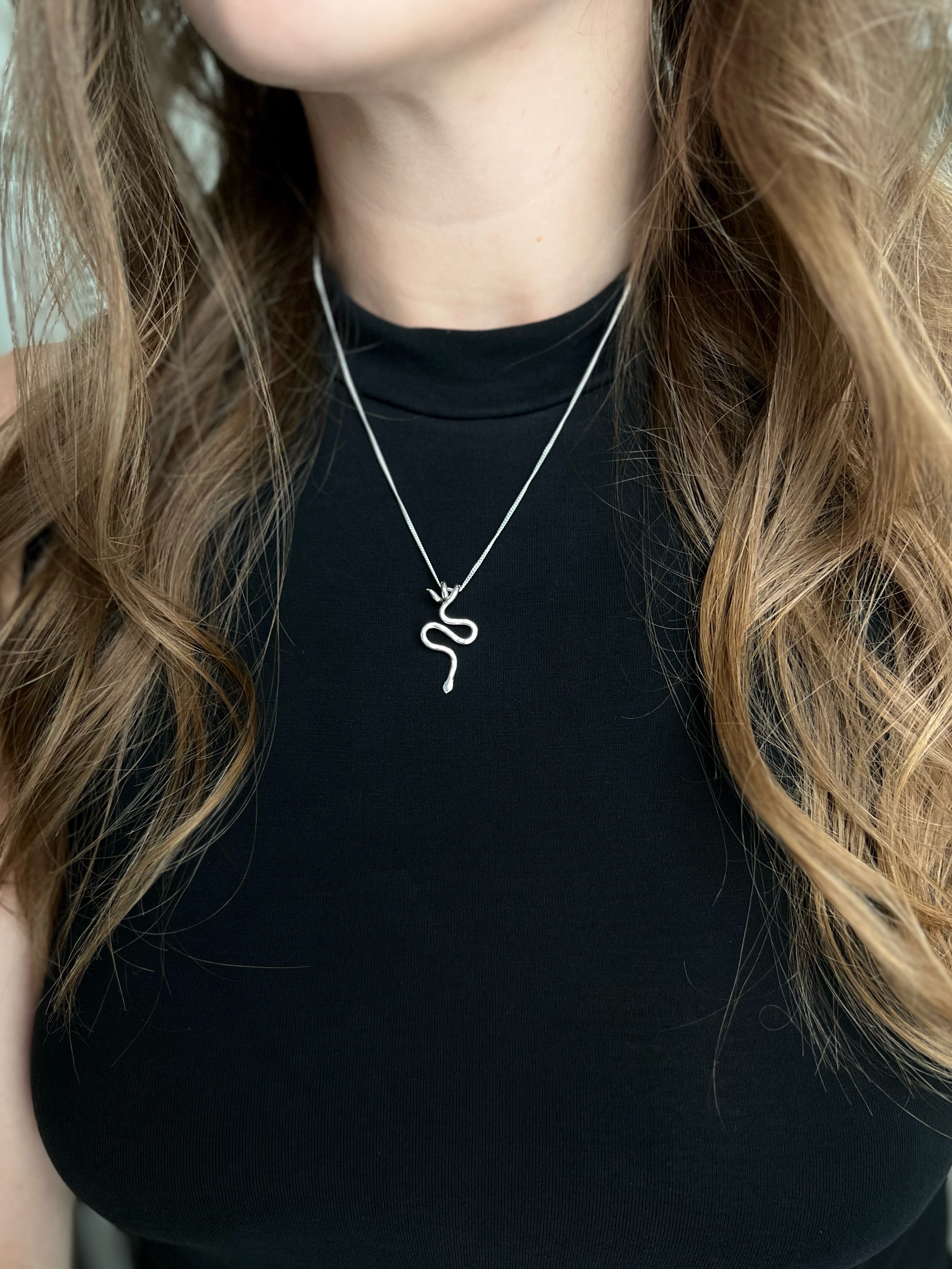 Snake Necklace - Hammered