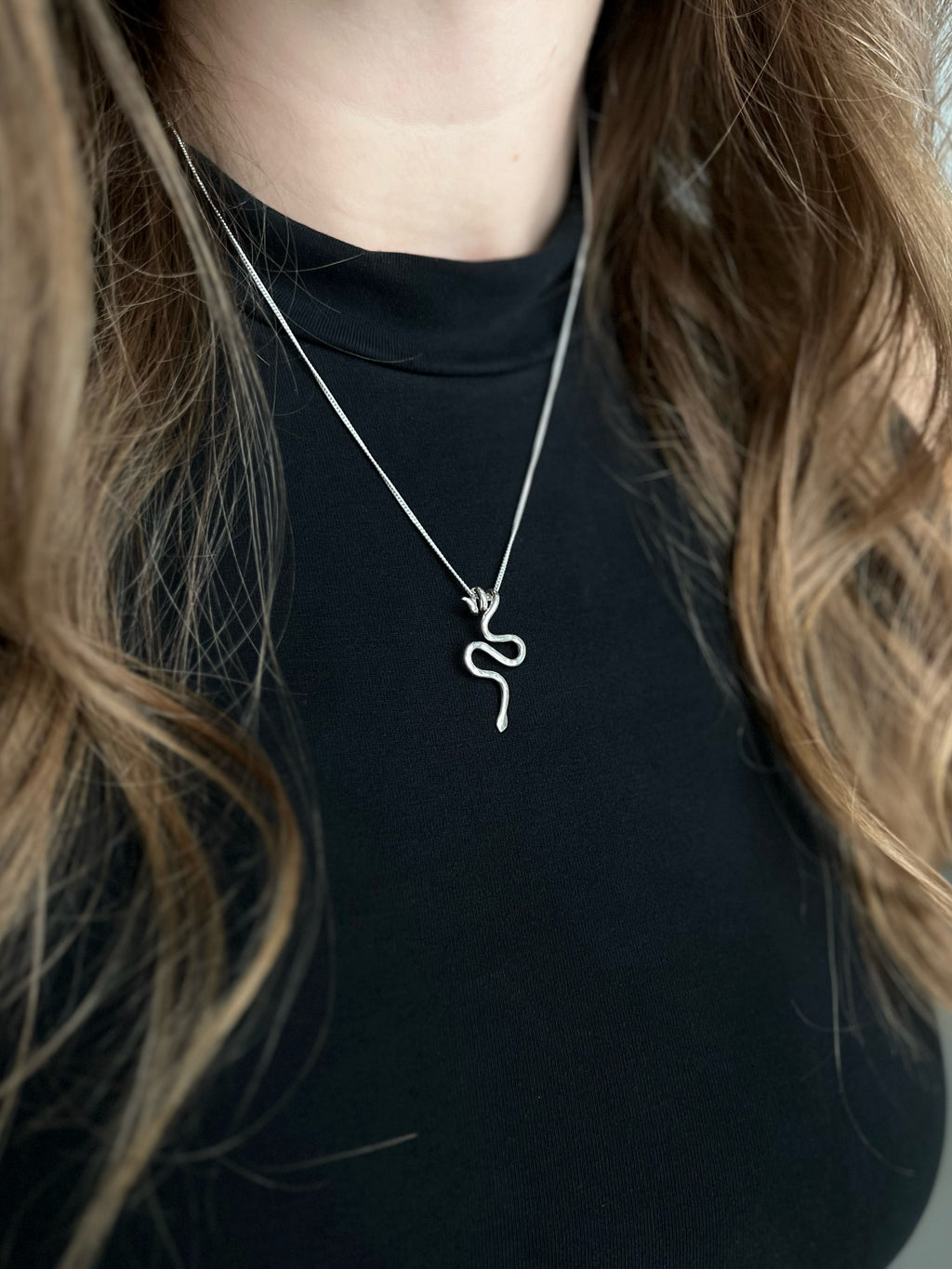 Snake Necklace - Hammered