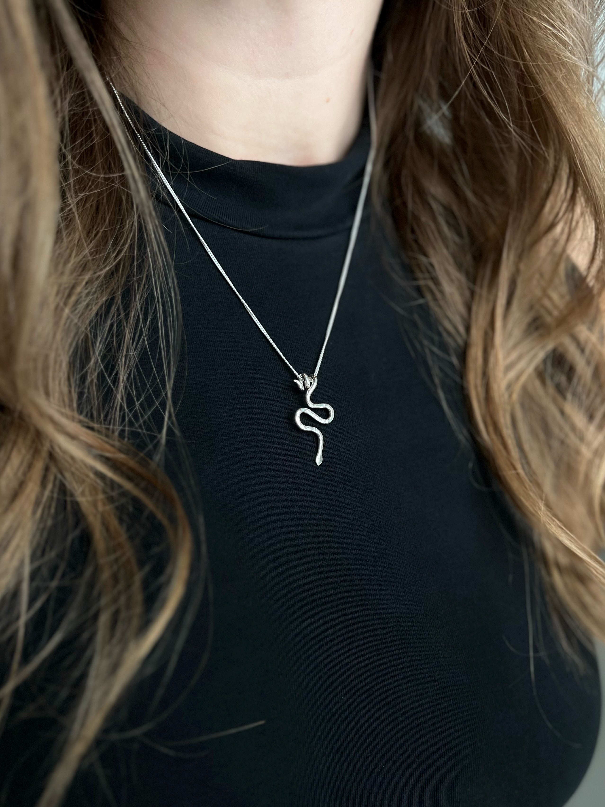 Snake Necklace - Hammered