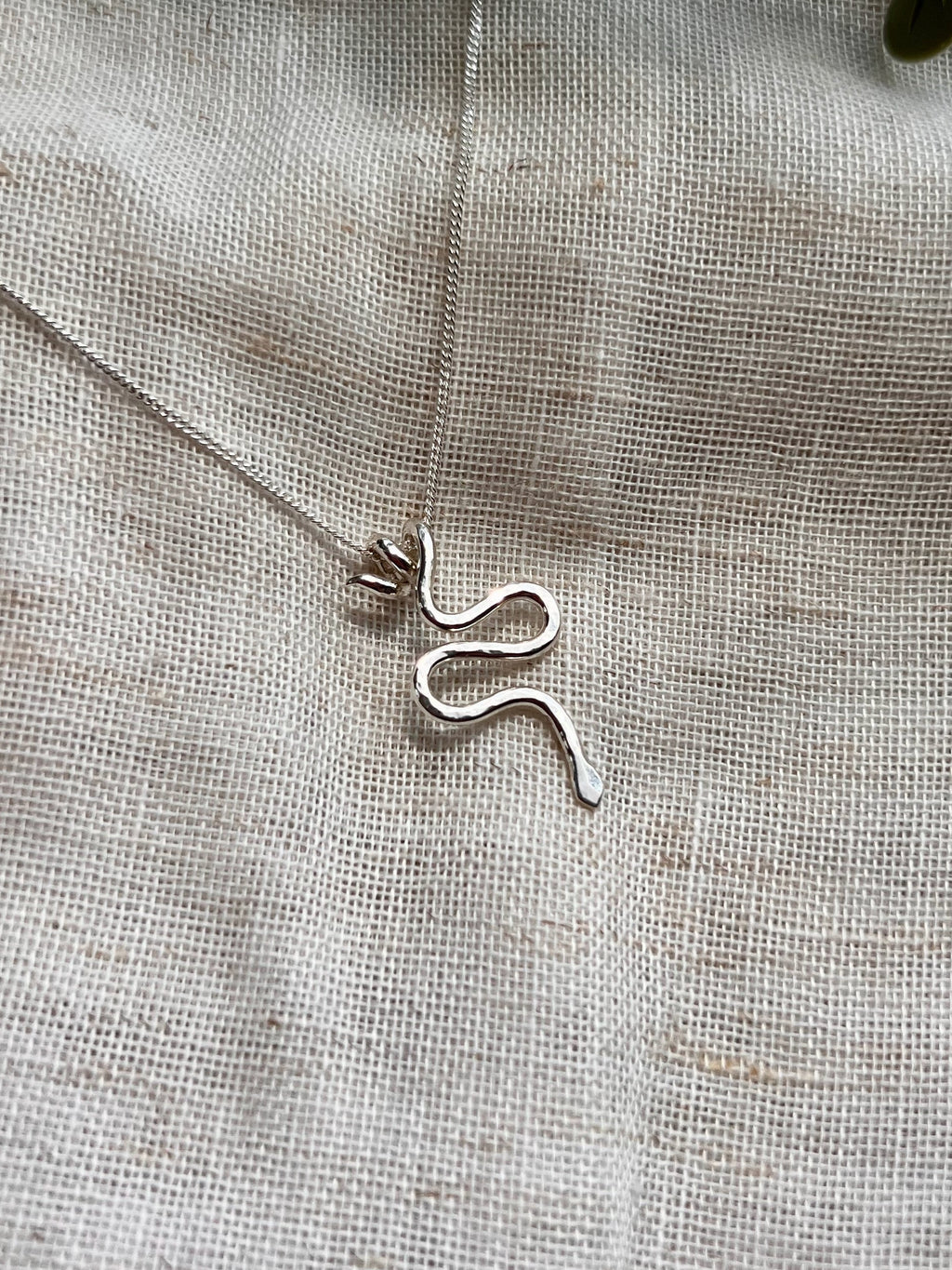 Snake Necklace - Hammered