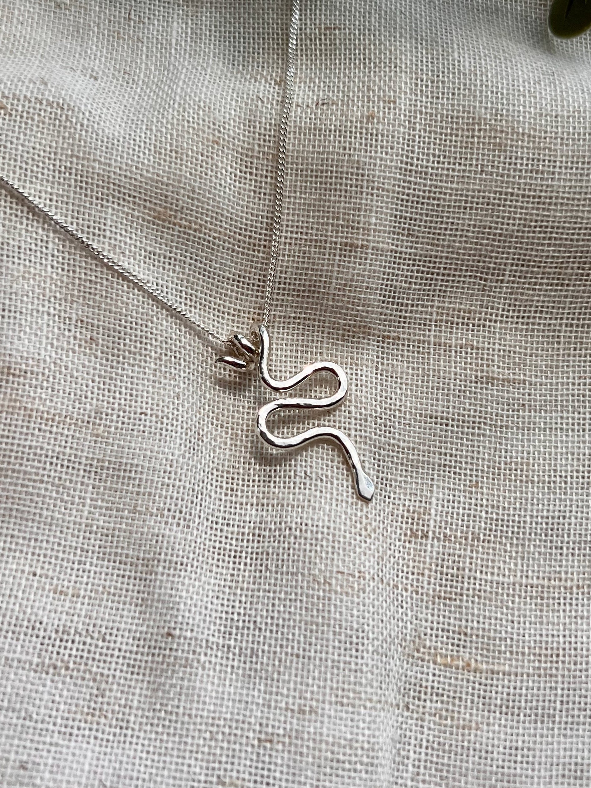 Snake Necklace - Hammered