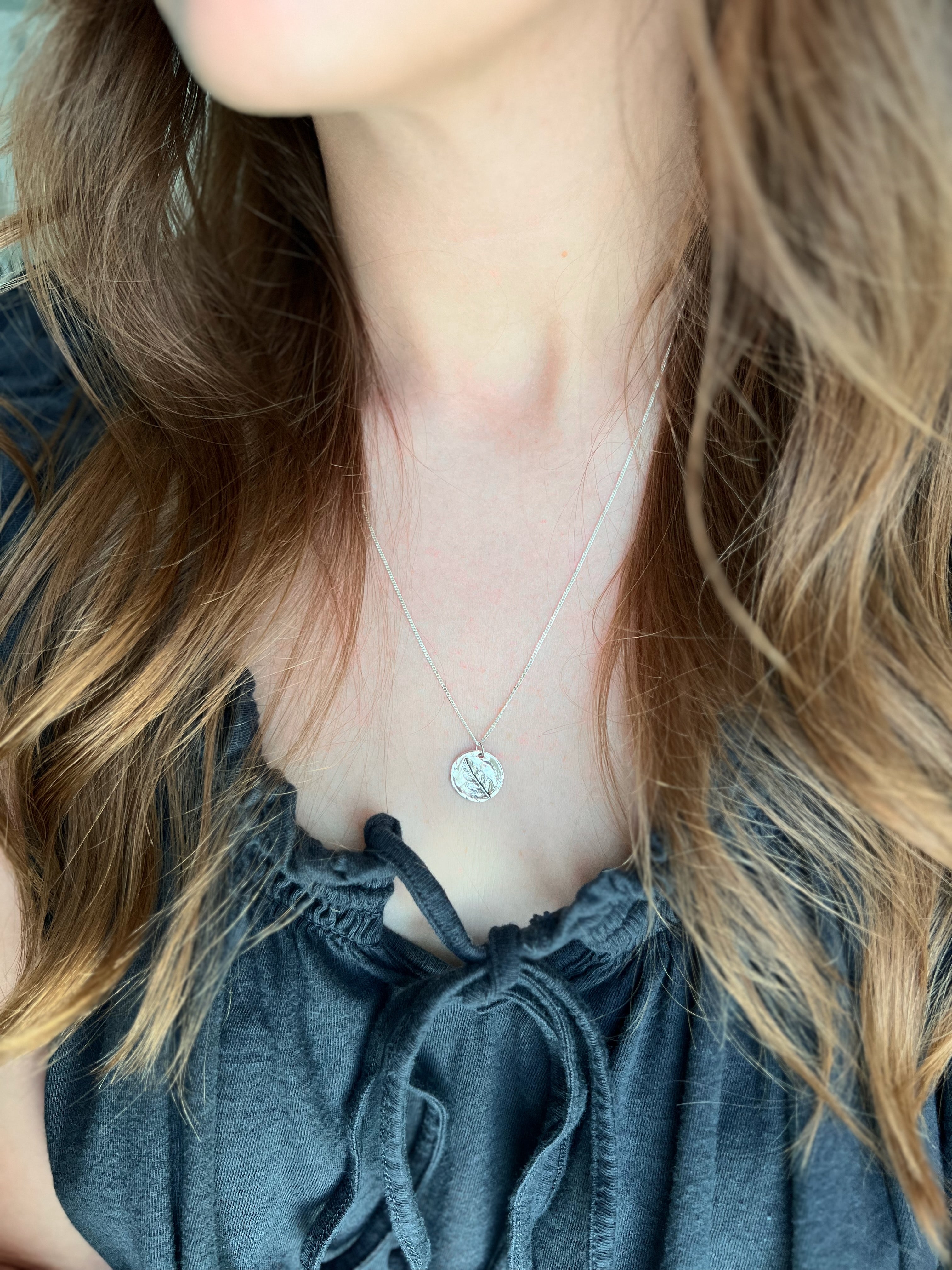 Leaf Print Necklace